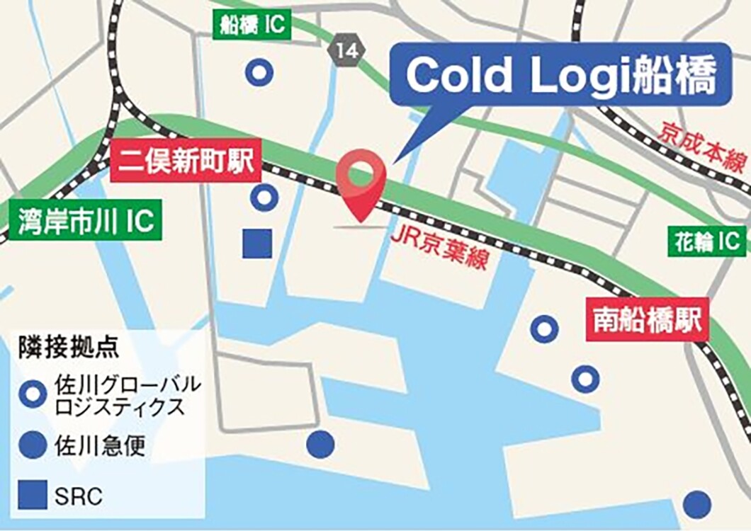 Cold Logi船橋の地図